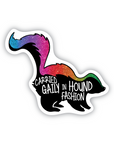 Skunk Rainbow Sparkle Hound Breed Standard Sticker