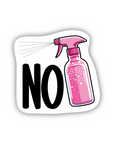 NO Spray Bottle vinyl sticker