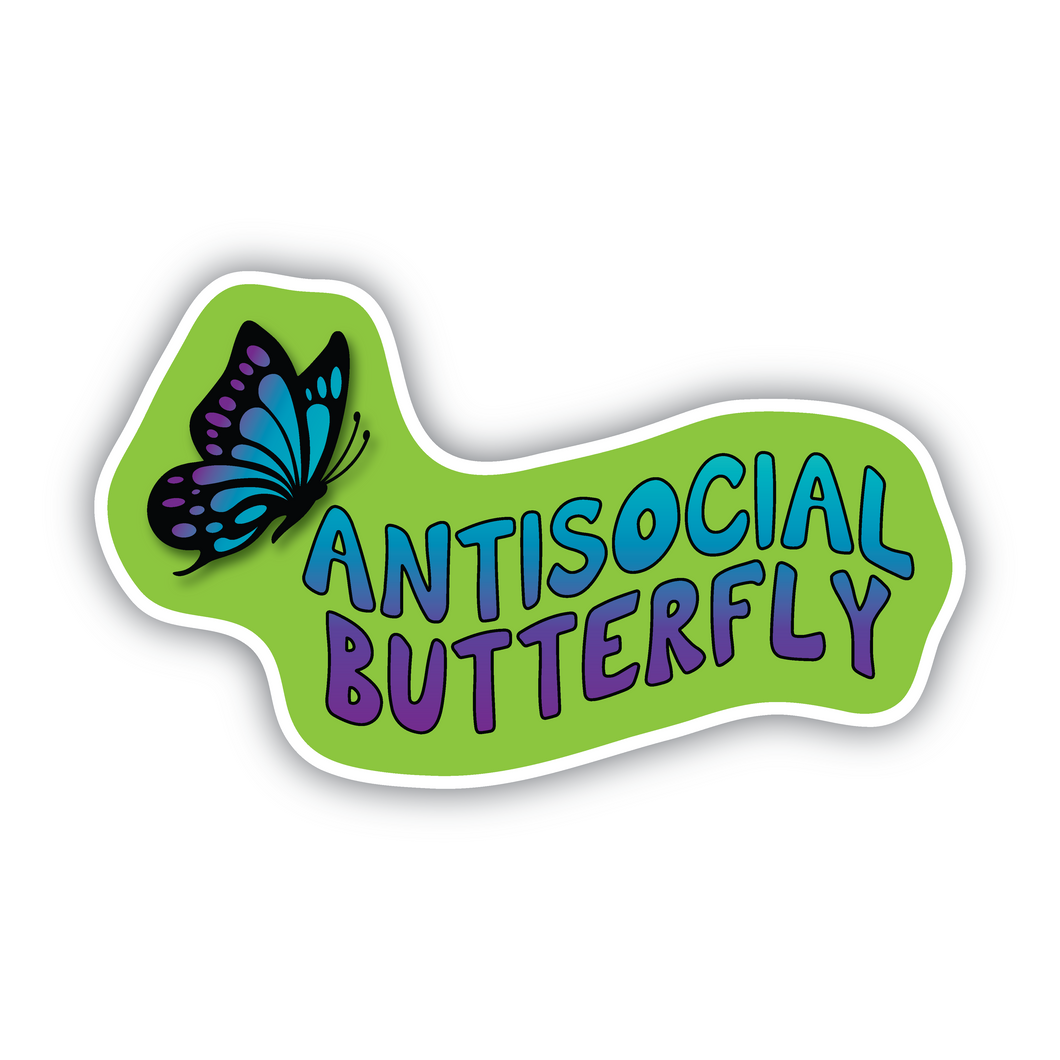 Antisocial Butterfly vinyl sticker