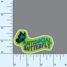 Load image into Gallery viewer, Antisocial Butterfly vinyl sticker
