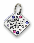 Basically A Potato 1.25" ditto tag - Trash Panda's Closet