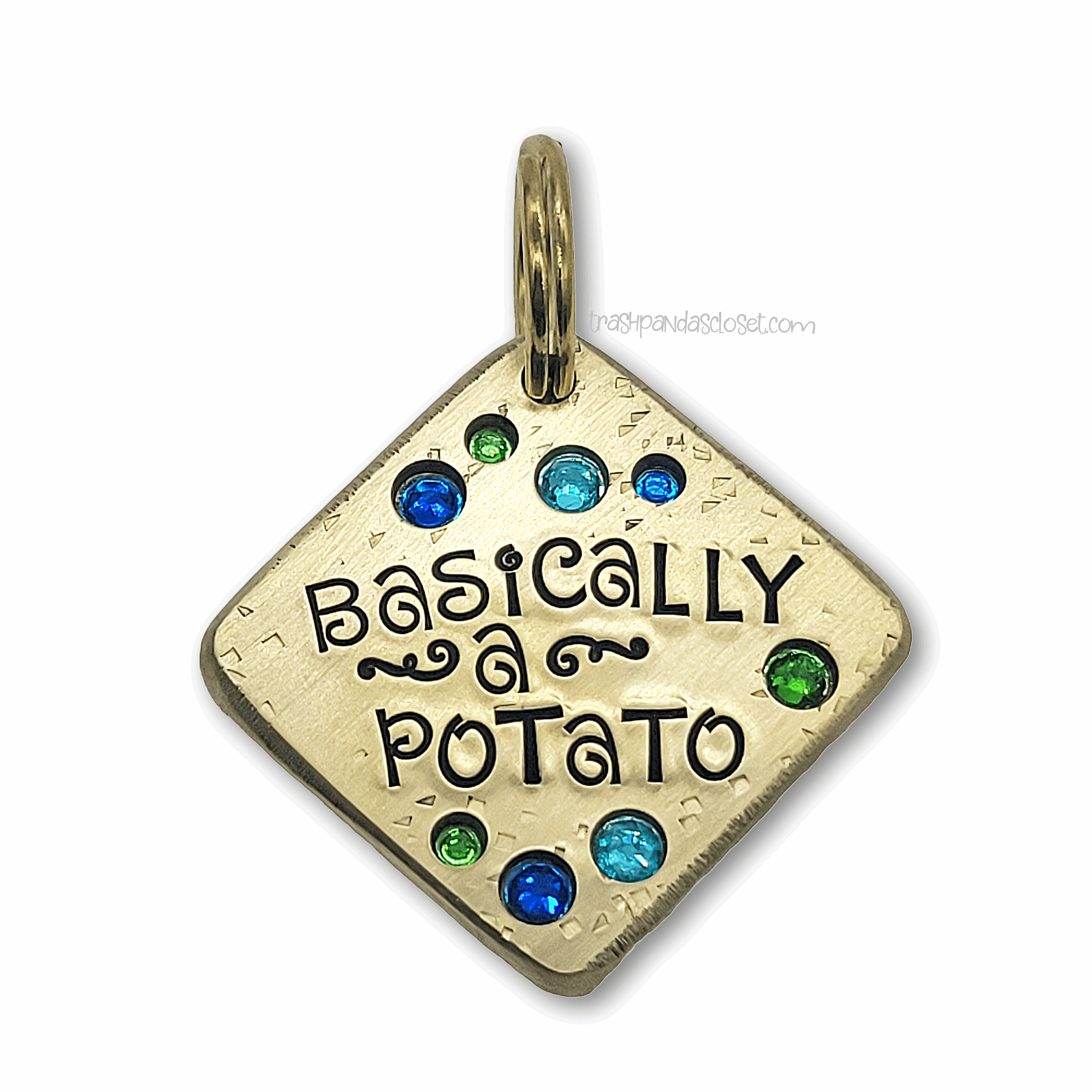 Basically A Potato 1.25&quot; ditto tag - Trash Panda&#39;s Closet