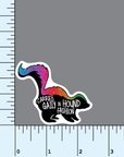 Skunk Rainbow Sparkle Hound Breed Standard Sticker