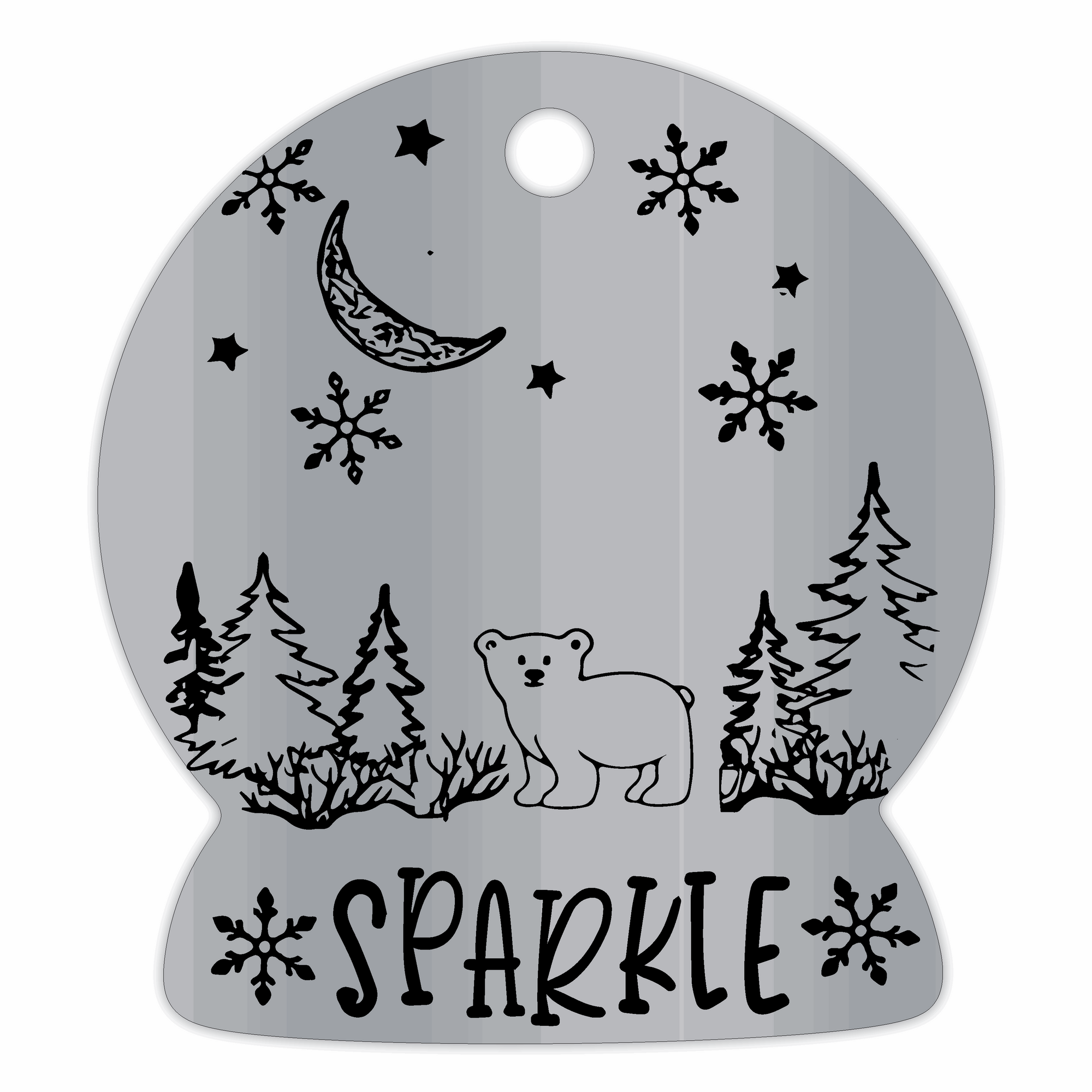 Forest Snow Globe limited release tags