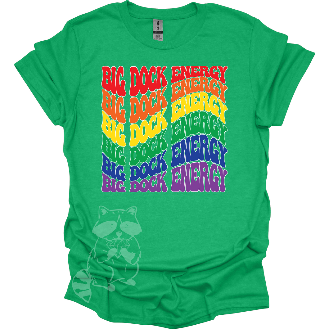 Big Dock Energy Rainbow Wave T-Shirt