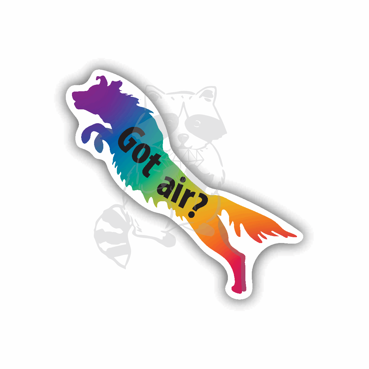 Got Air Border Collie vinyl sticker