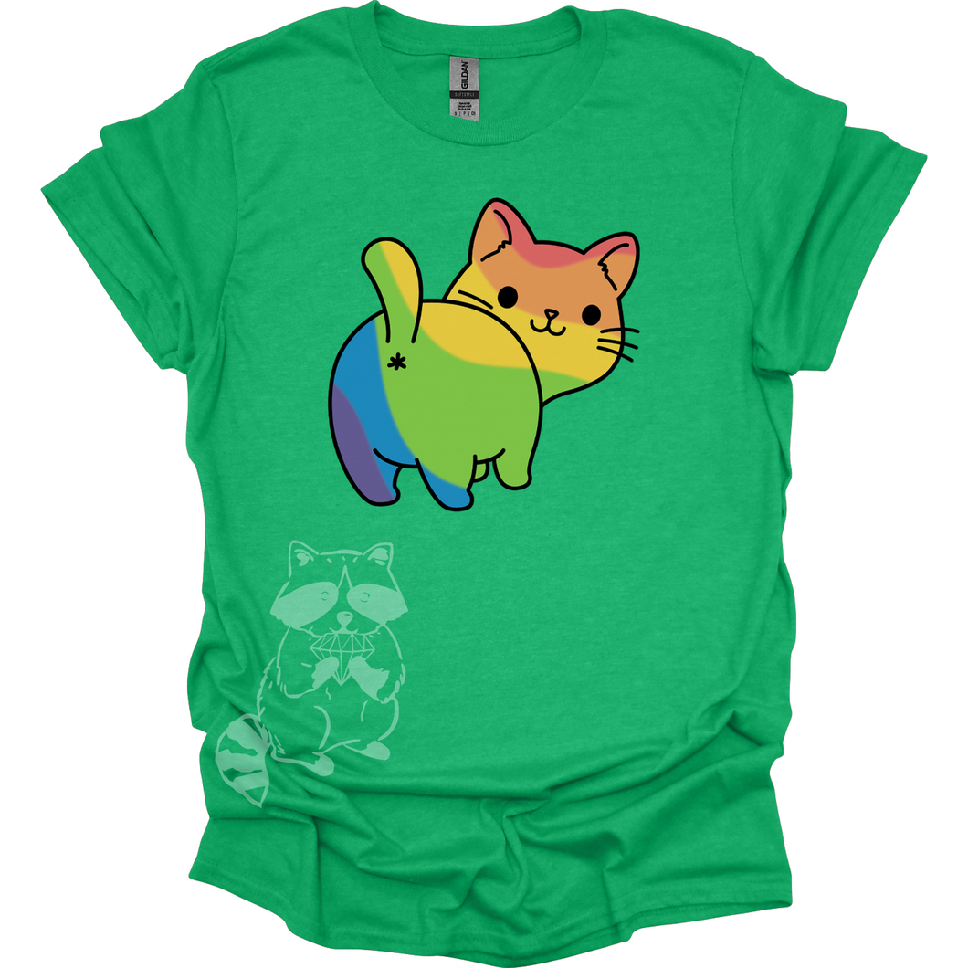 Rainbow Cat Butt T-Shirt