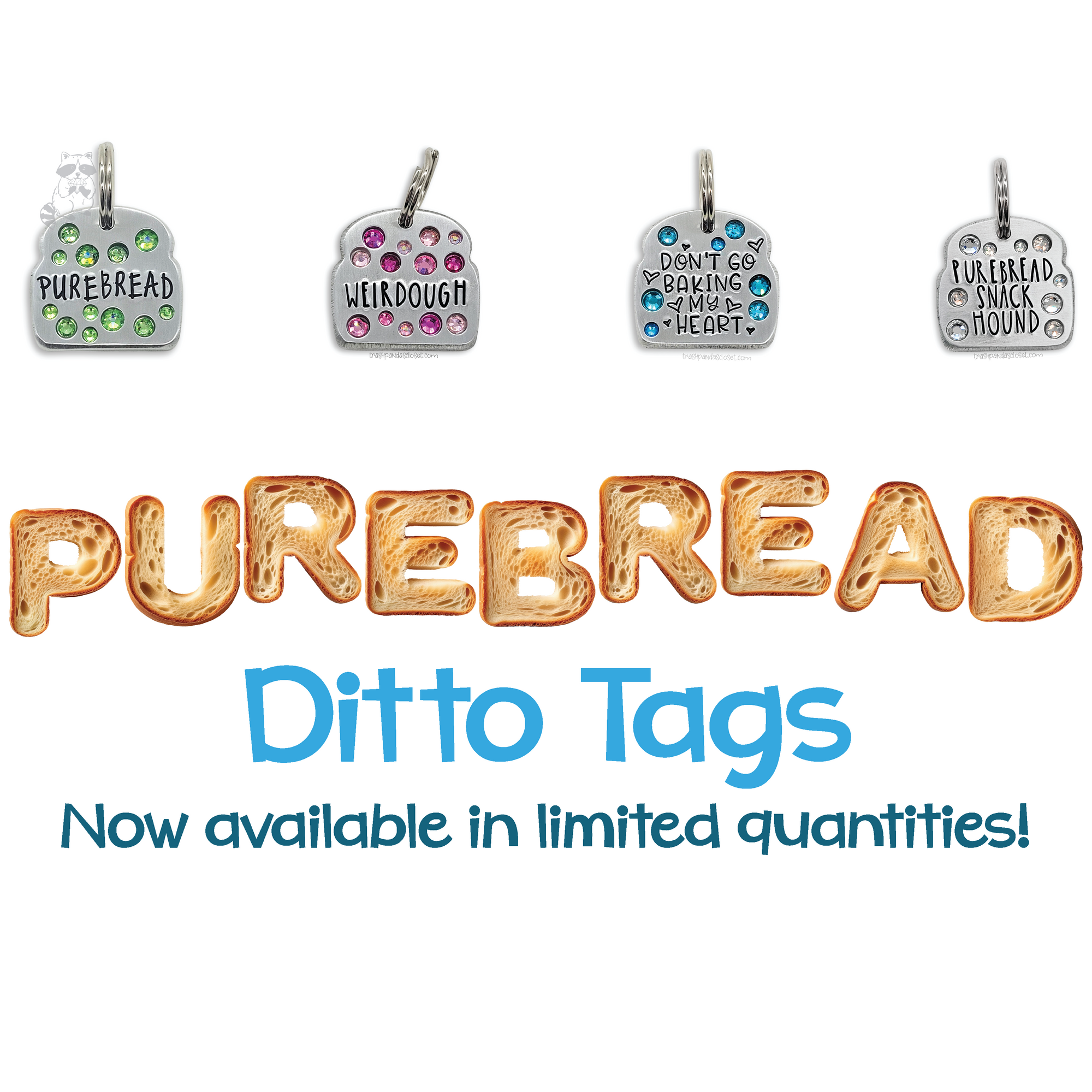 Bread Dittos 1.25&quot; aluminum tag