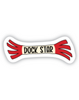 Bumper- Dock Star with red streamers 3 inch vinyl sticker