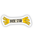 Bumper- Dock Star with yellow streamers 3 inch vinyl sticker