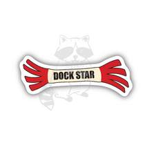Load image into Gallery viewer, Dock Star Bumper with red streamers 3 inch vinyl sticker
