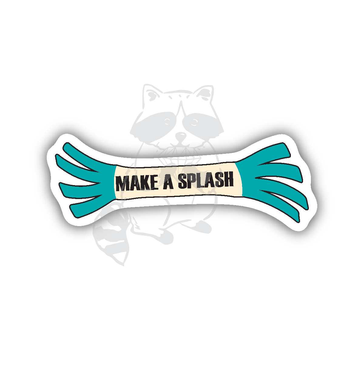 Make a Splash 3&quot; teal bumper vinyl sticker