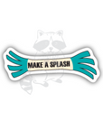 Make a Splash 3" teal bumper vinyl sticker