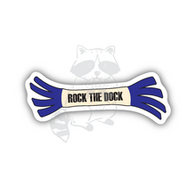 Load image into Gallery viewer, Rock The Dock 3&quot; blue bumper vinyl sticker
