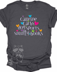 Caffeine Carbs Dog Sports Smutty Books T-Shirt