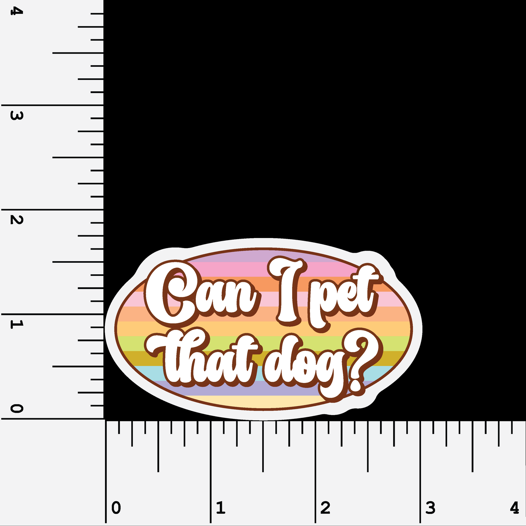 Can I pet that dog? vinyl sticker