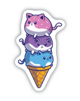 Cat Ice Cream Cone vinyl sticker