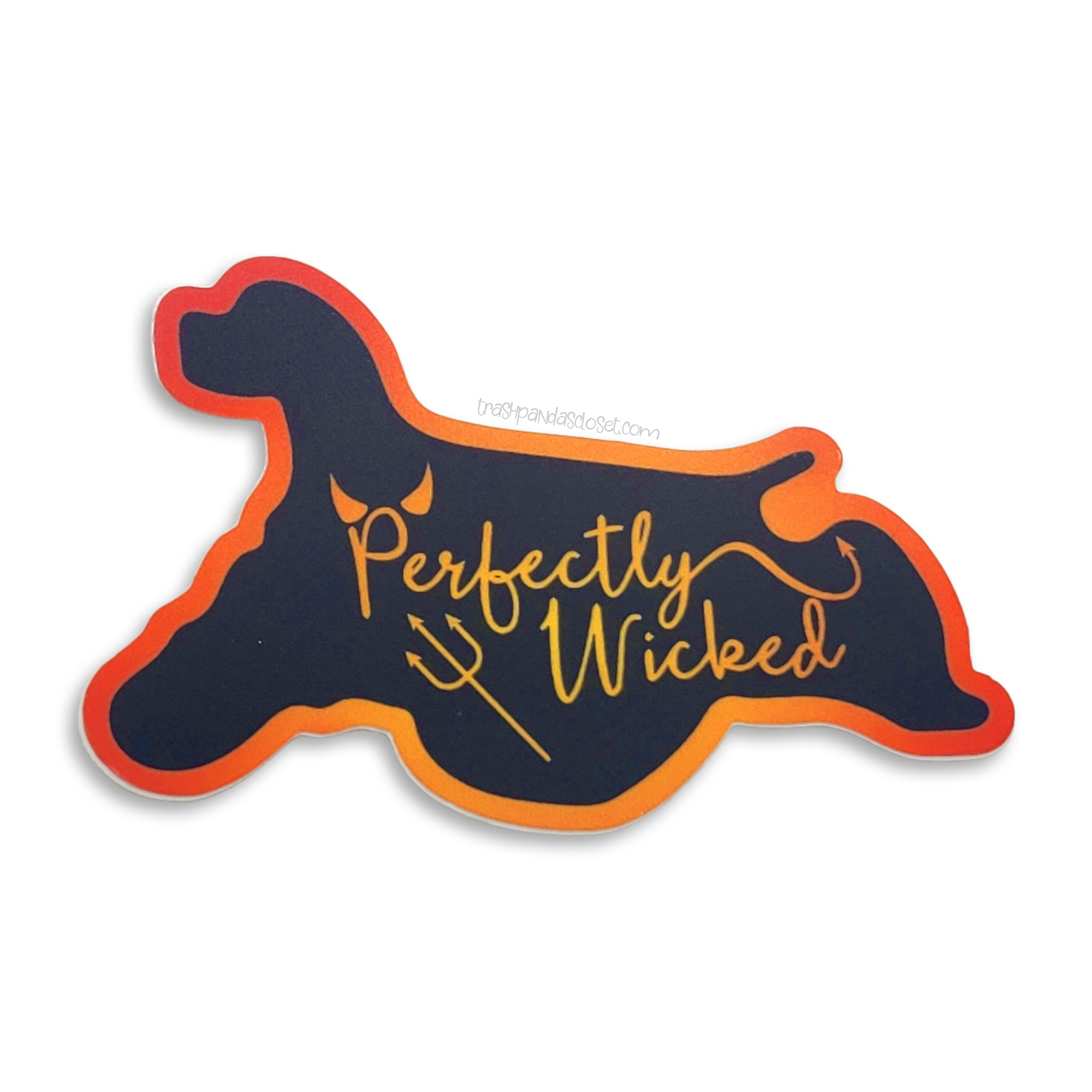 Perfectly Wicked Cocker Spaniel Sticker - Trash Panda's Closet