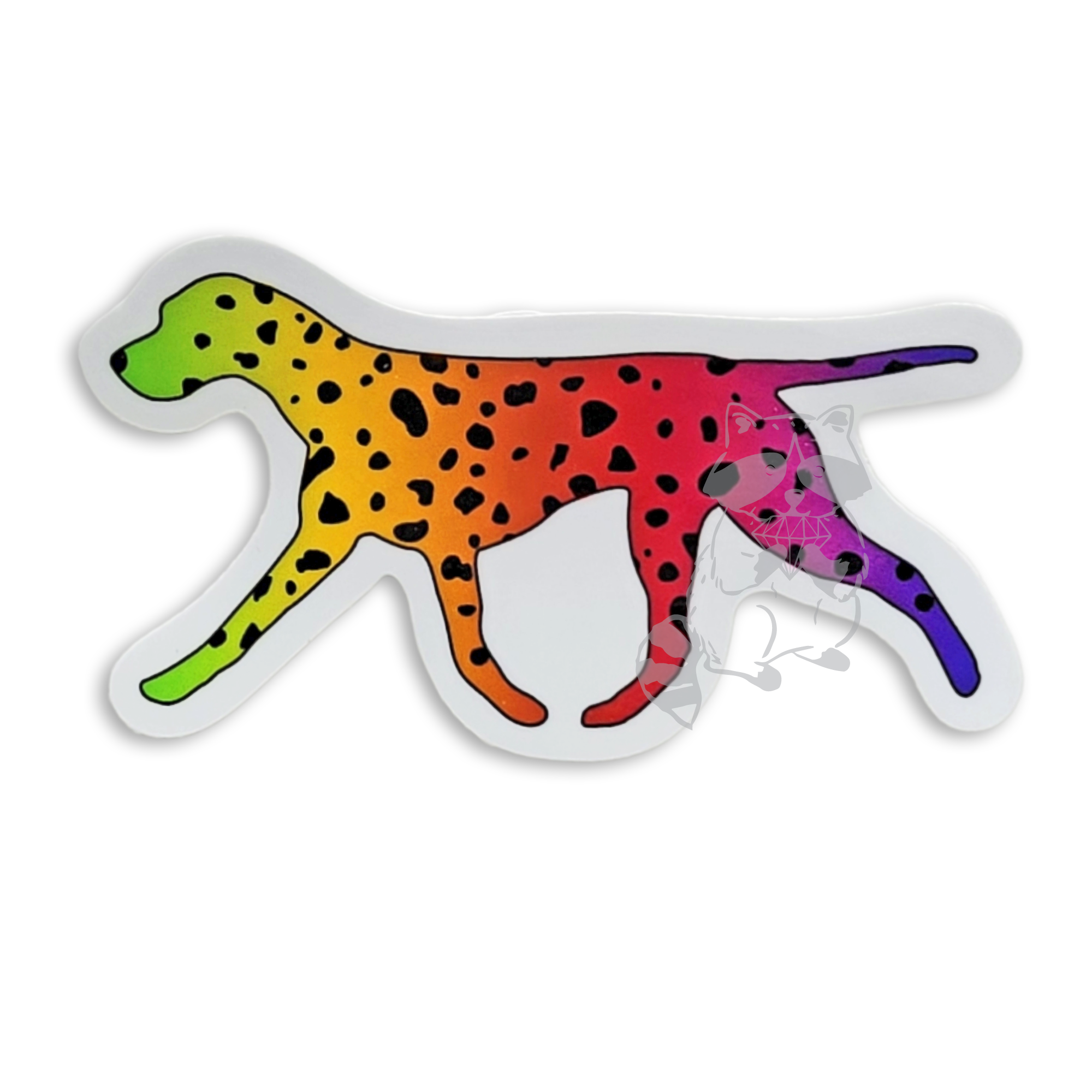 Rainbow Dalmatian Sticker - Trash Panda's Closet