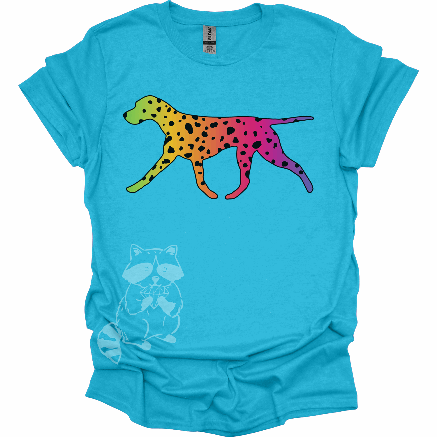 Dalmatian rainbow T-Shirt - Trash Panda's Closet