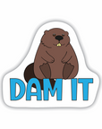 Dam It beaver vinyl sticker