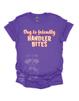 Dog Is Friendly Handler Bites Graphic T-shirt