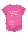 Dog Is Friendly Handler Bites Graphic T-shirt