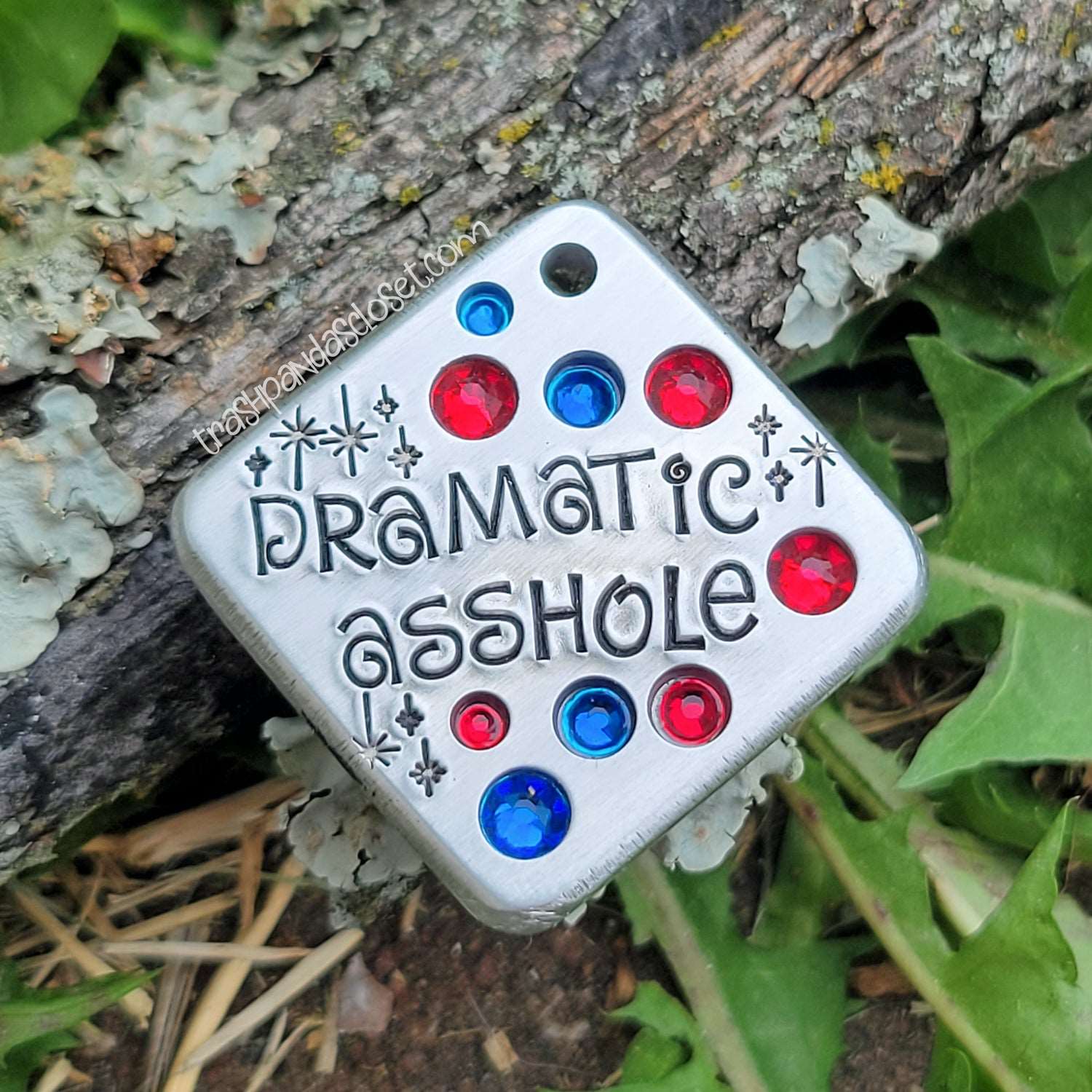 Dramatic Asshole  1.25" ditto tag - Trash Panda's Closet