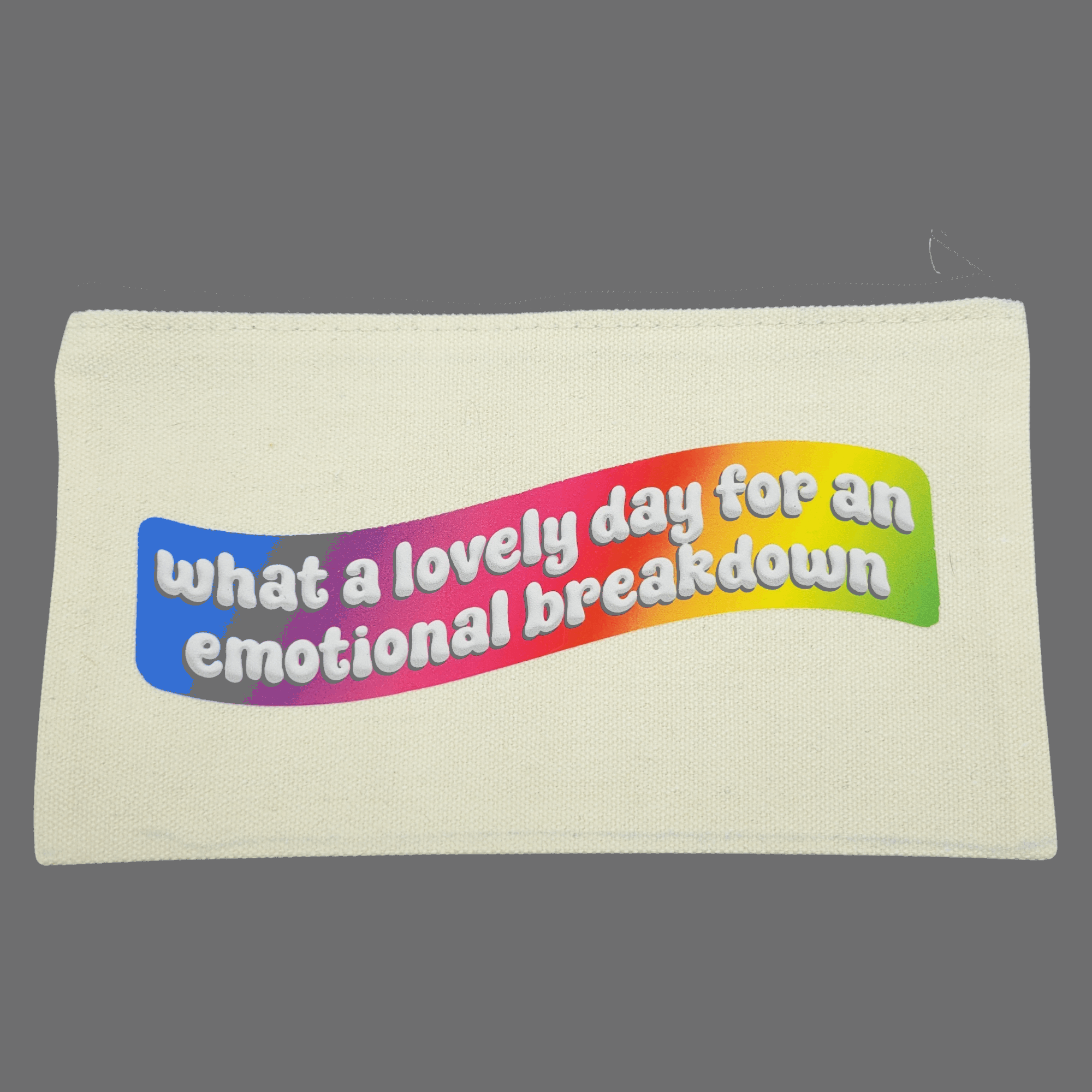 Emotional Breakdown canvas zip bag