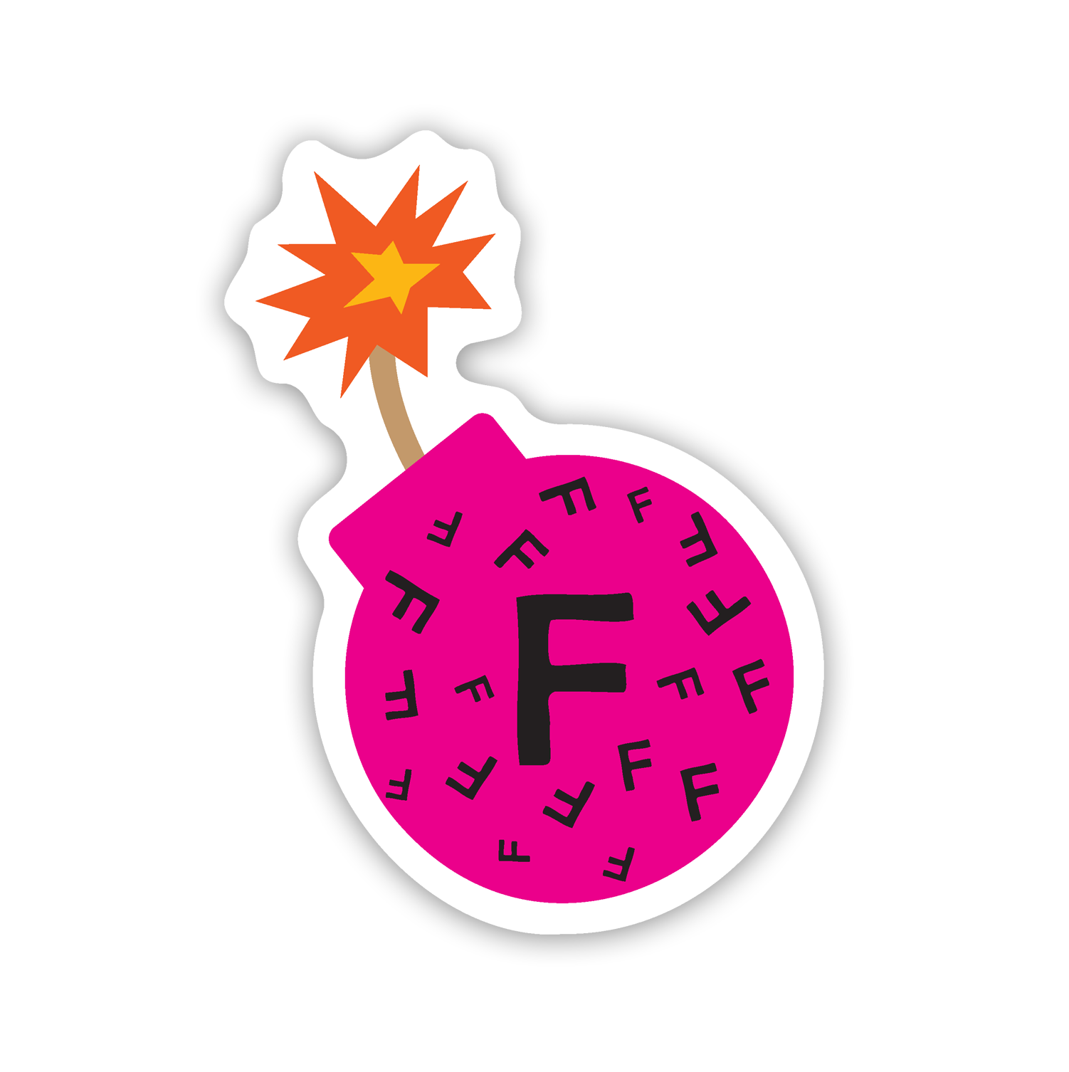 F Bomb vinyl sticker