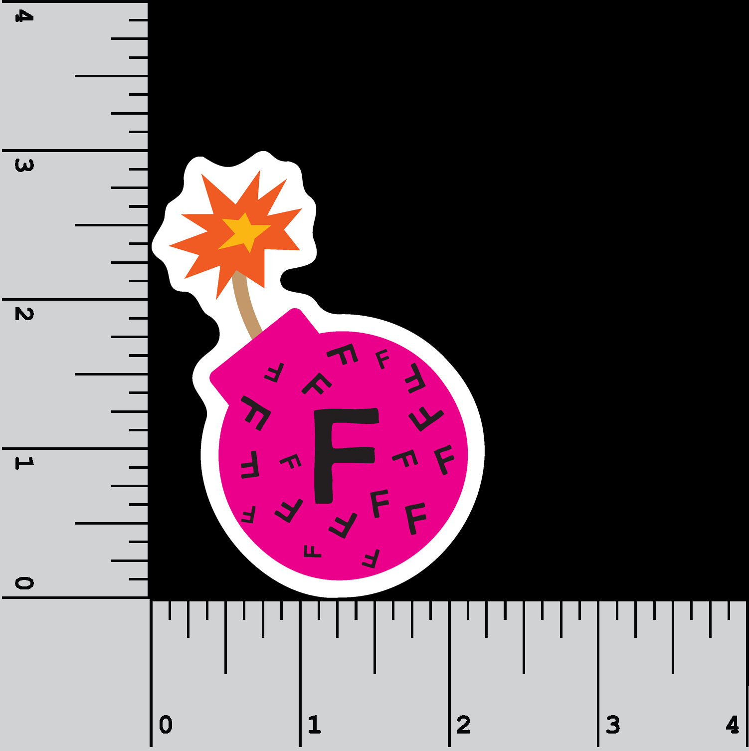 F Bomb vinyl sticker