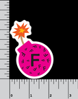 F Bomb vinyl sticker