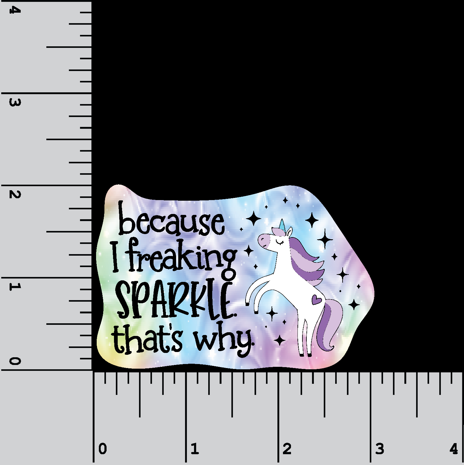 Because I Freaking Sparkle sticker - Trash Panda&#39;s Closet