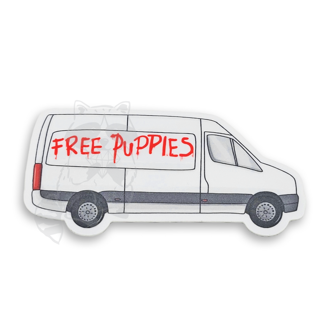 Free Puppies Dog Van sticker