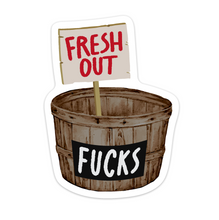 Load image into Gallery viewer, Fresh Out- Basket of Fucks vinyl sticker
