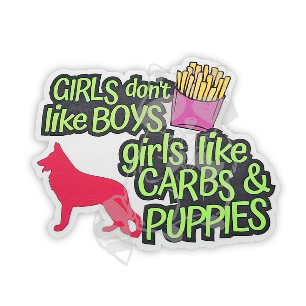 Girls Don't Like Boys- German Shepherd sticker