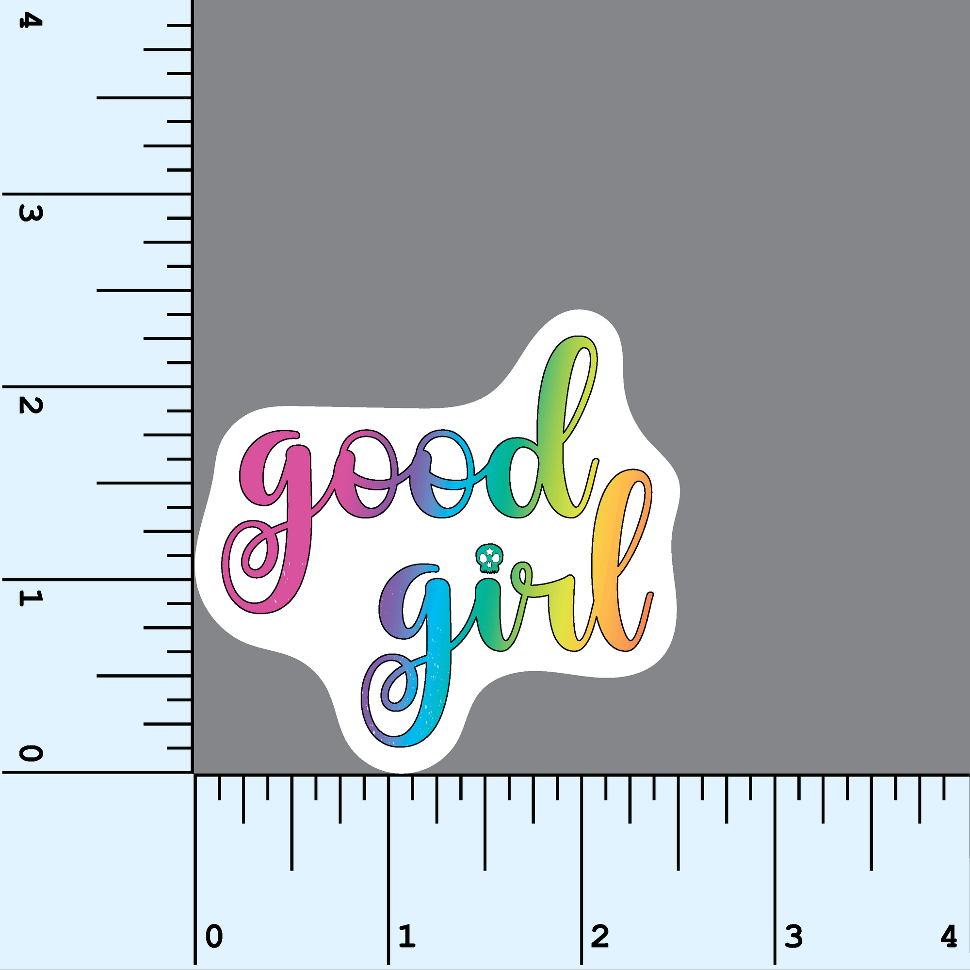 Good Girl rainbow vinyl sticker