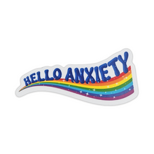 Load image into Gallery viewer, Hello Anxiety Rainbow Vinyl Sticker
