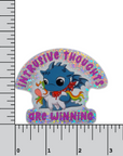 Intrusive Thoughts Are Winning 3 inch waterproof holographic glitter vinyl sticker