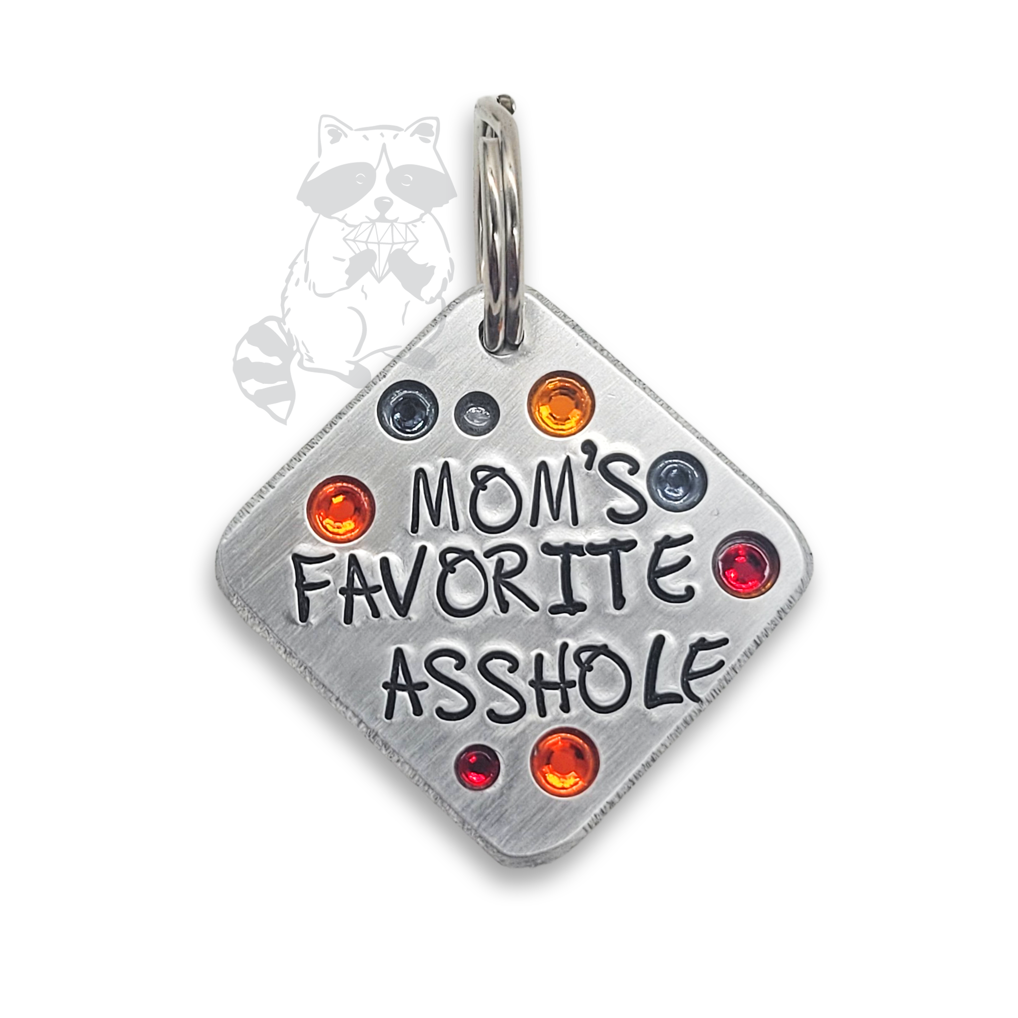 Mom's Favorite Asshole  1.25" ditto tag - Trash Panda's Closet