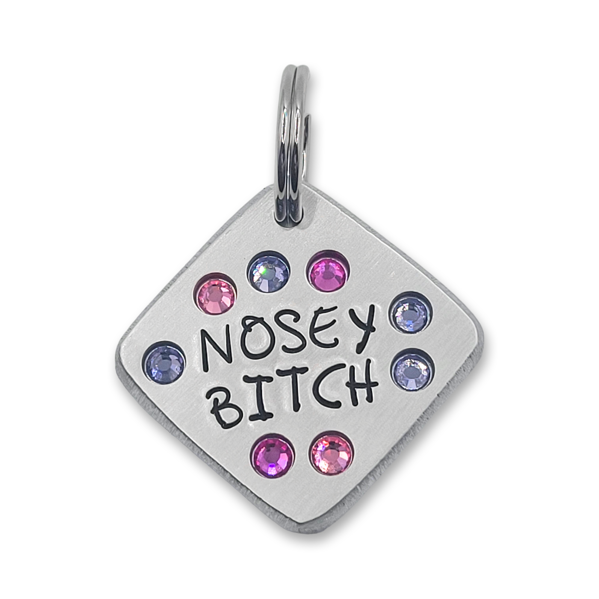 Nosey Bitch  1.25&quot; ditto tag - Trash Panda&#39;s Closet