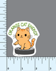 Orange Cat Energy vinyl sticker