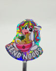 Send Noods Unicorn Holographic Crystal Colorful 3 inch Waterproof Sticker