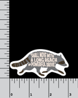 Raccoon Reach and Drive 3 inch waterproof vinyl sticker