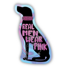 Load image into Gallery viewer, Real Men Wear Pink holographic sticker
