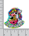 Send Noods Unicorn Holographic Crystal Colorful 3 inch Waterproof Sticker