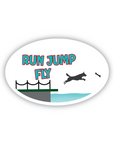 Run Jump Fly Australian Cattle Dog Dock Diving sticker