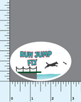 Run Jump Fly Australian Cattle Dog Dock Diving sticker