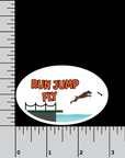 Run Jump Fly German Shorthaired Pointer vinyl dock diving sticker