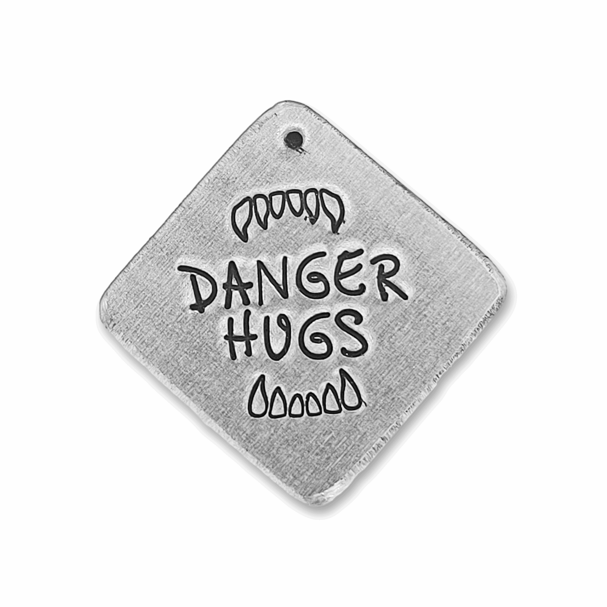 Danger Hugs 1.25" sample tag